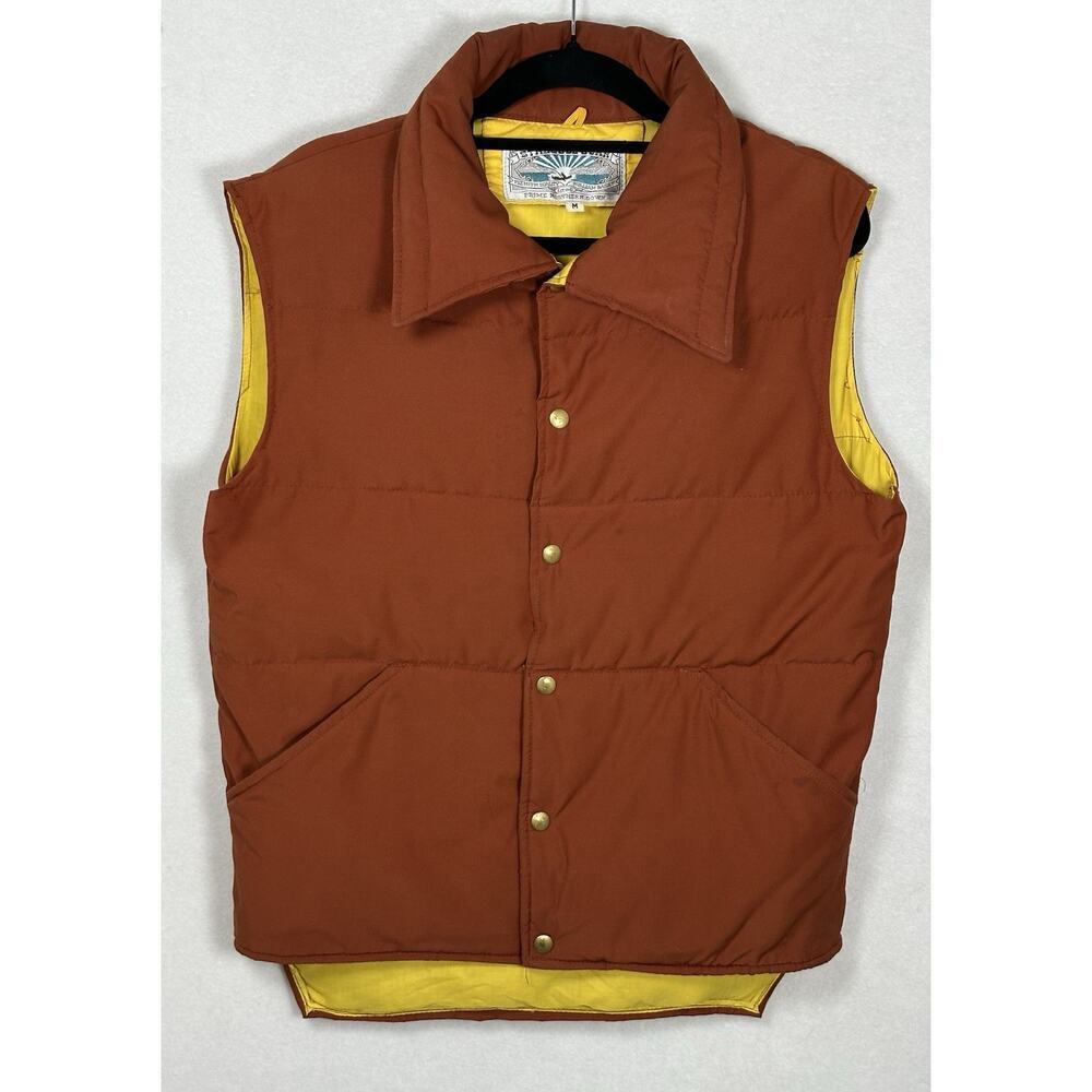 Men's VTG Struggle Gear Down Puffer Vest Jacket USA Medium M Gorpcore Hiking